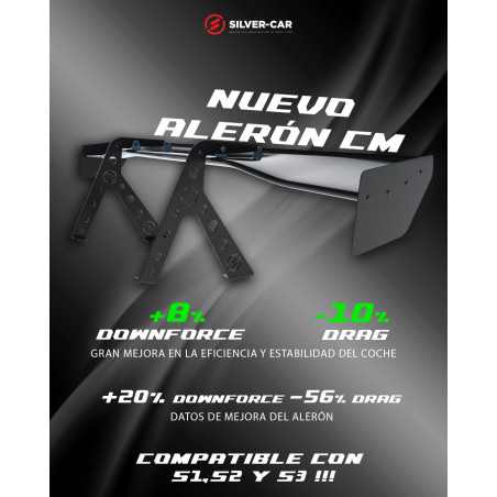 KIT DE NUEVO ALERON TRASERO PARA SILVER CAR S1 - S2 - S3